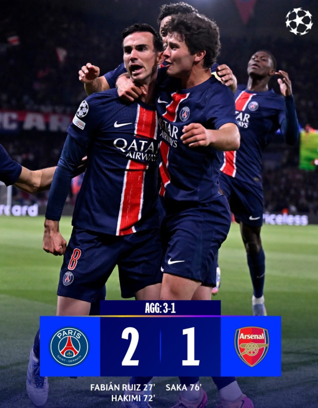 PSG Tundukkan Arsenal, Melenggang ke Final Liga Champions 2024/2025!