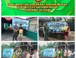 Kodim 0315 dan Bulog Gelar Pangan Murah