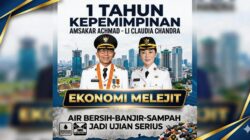 Amsakar-Li Claudia Setahun: Ekonomi Melejit, Air Bersih-Banjir-Sampah Jadi Ujian Serius